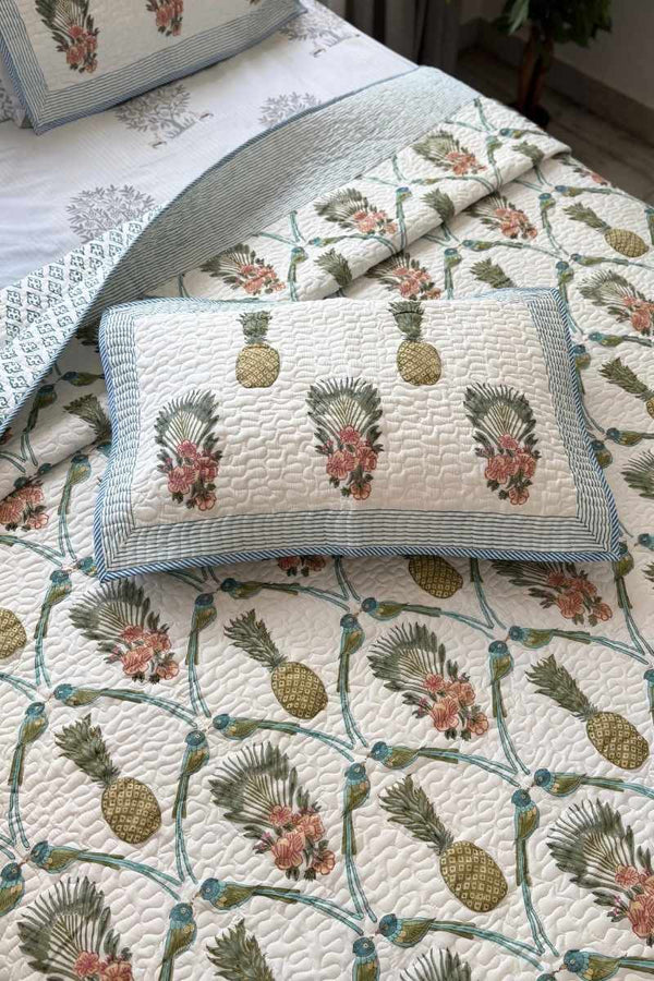 Florage Pine Quilted Bedspread Set