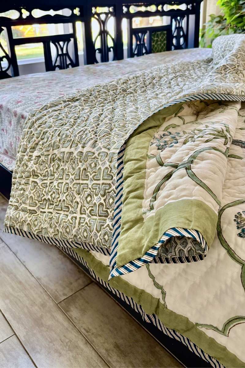 Samana Block Print Summer Quilt