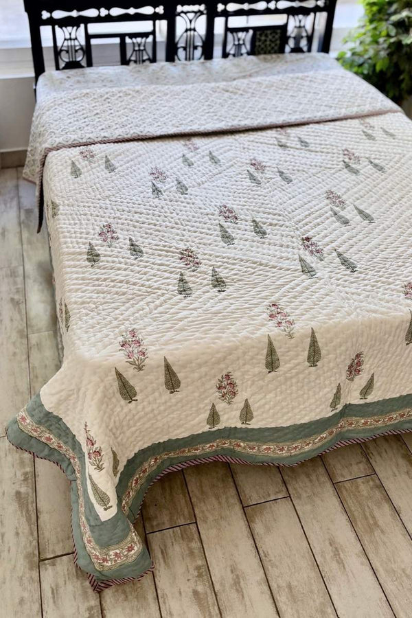 Namila Block Print Summer Quilt