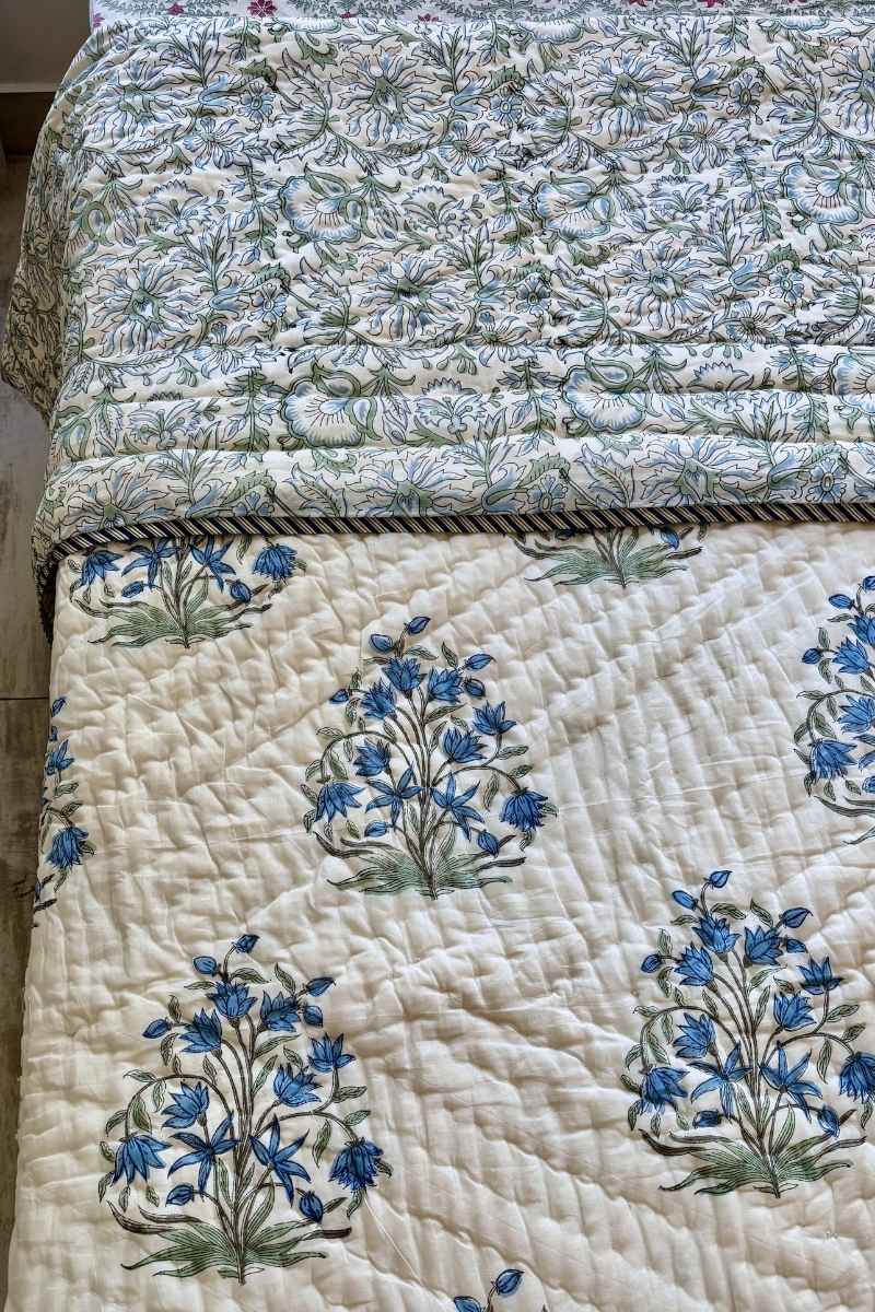 Mirna Block Print Summer Quilt