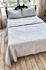 Aquamarine Solid Luxury Bedcover Set