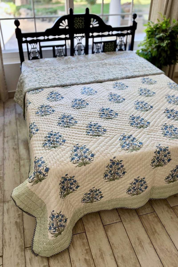Mirna Block Print Summer Quilt
