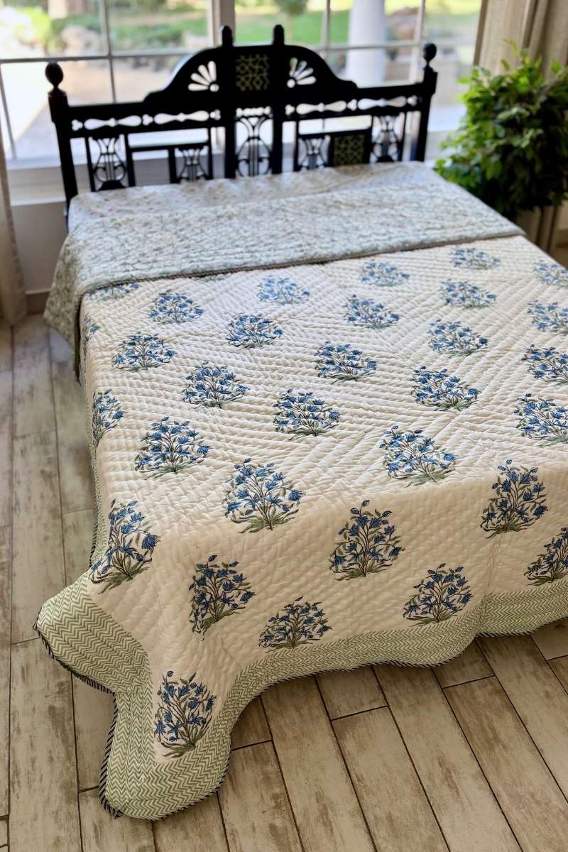 Mirna Block Print Summer Quilt