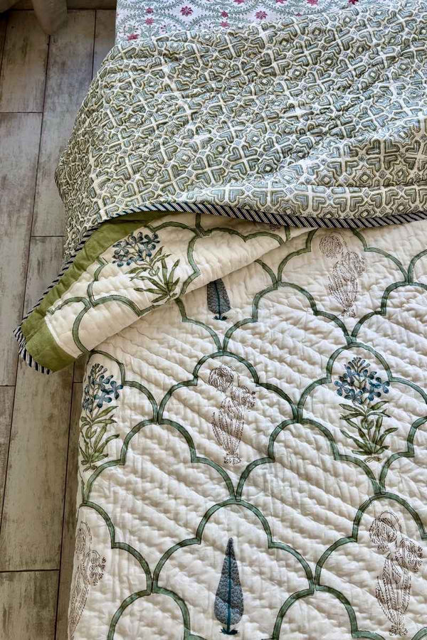 Samana Block Print Summer Quilt