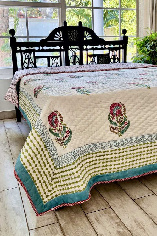 Madhuban Block Print Summer Quilt