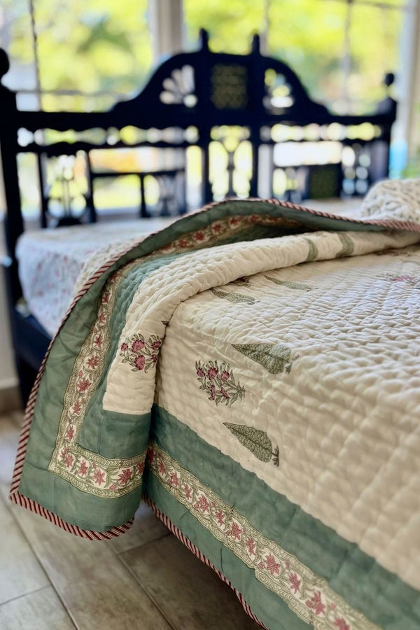 Namila Block Print Summer Quilt