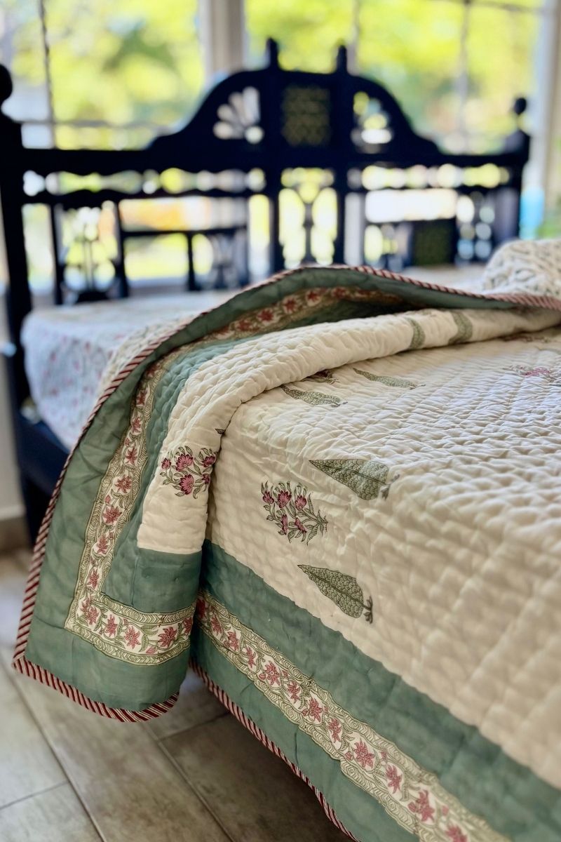 Namila Block Print Summer Quilt