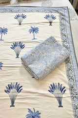 Blue Palma Jaal Printed Dohar (Set of 2)
