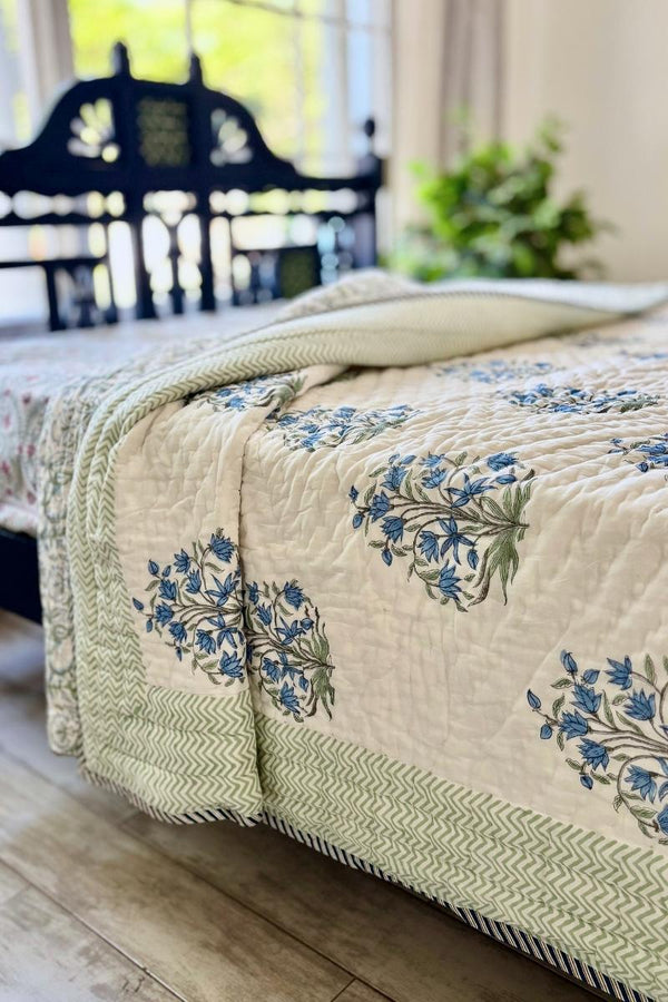 Mirna Block Print Summer Quilt