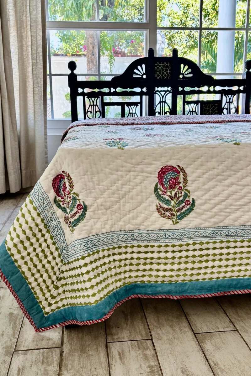 Madhuban Block Print Summer Quilt