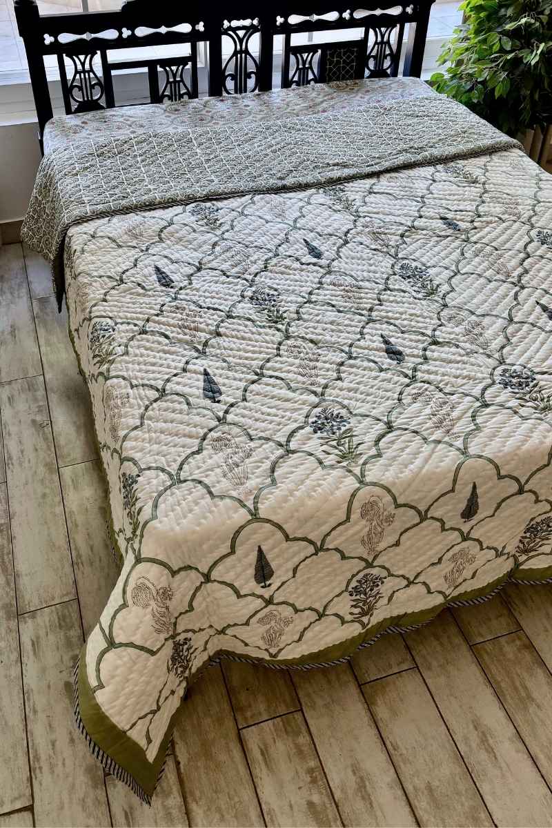 Samana Block Print Summer Quilt
