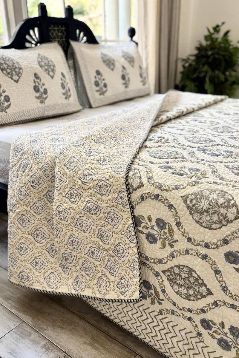 Jorbagh Quilted Bedspread Set