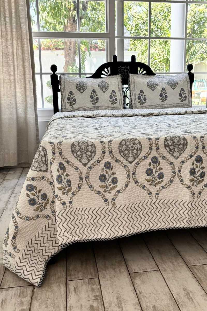 Jorbagh Quilted Bedspread Set