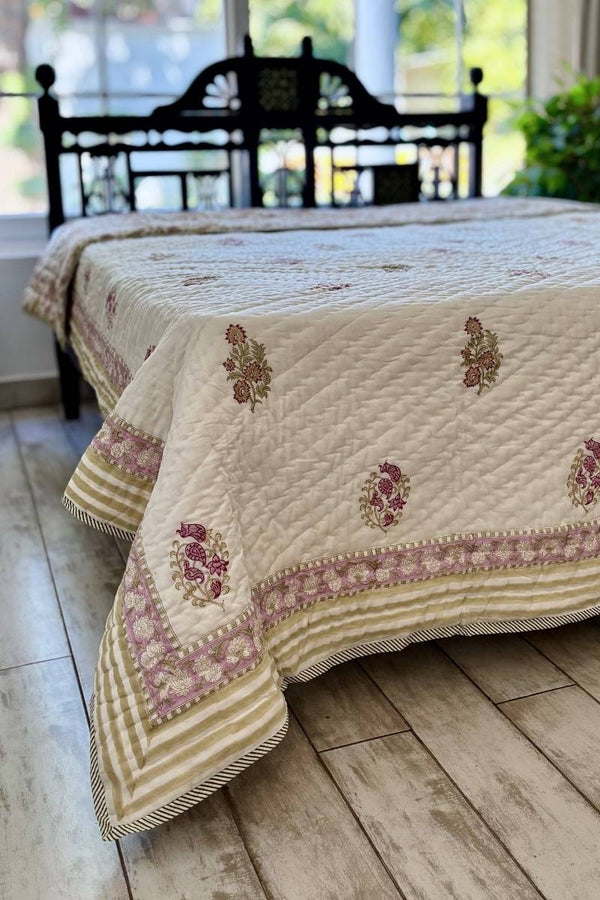 Camila Block Print Summer Quilt