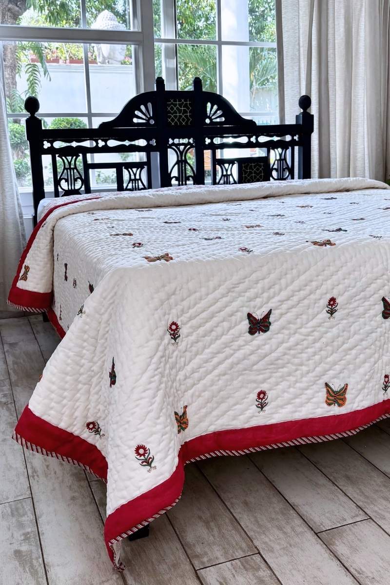 Butterfly Print Summer Quilt