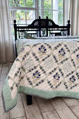 Mint Bagh Print Summer Quilt (Set of 2)