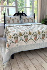 Florage Pine Quilted Bedspread Set