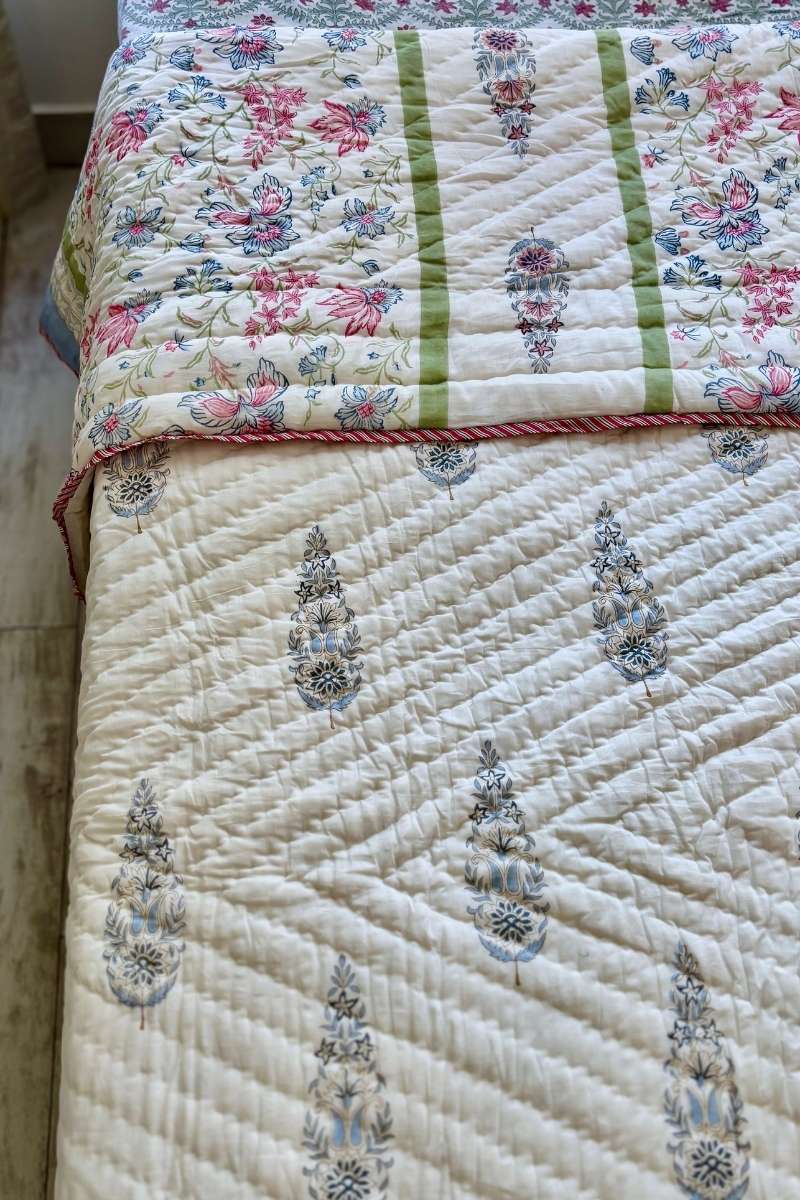 Sanaar Block Print Summer Quilt