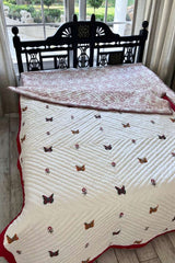 Butterfly Fauna Print Summer Quilt (Set of 2)